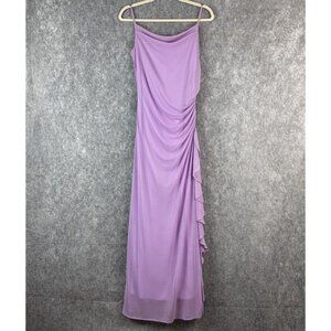 City Triangles Vtg Y2K Sparkle Maxi Dress Hoco Prom Gown Sz M Purple Fairy